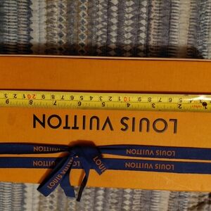 Louis Vuitton Vibrant Orange Box with Navy Ribbon